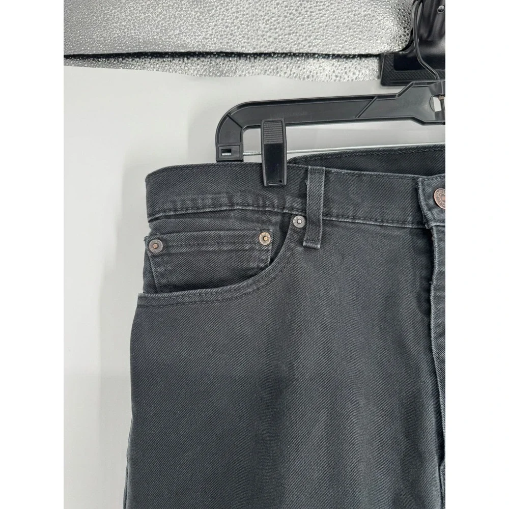 Levi's 513 Jeans Mens Size 36x32 Black Slim Fit Straight Leg Stretch Denim Pants